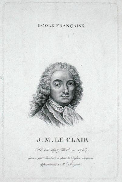 Lambert tarafından oyulmuş Jean-Marie Leclair (1697-1764) by French School