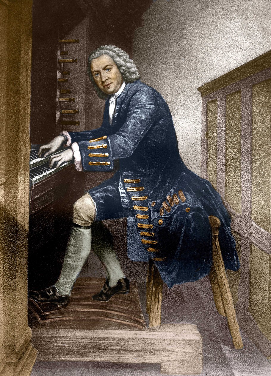 Johann Sebastian Bach Org çalıyor, 1881 dolayları by French School