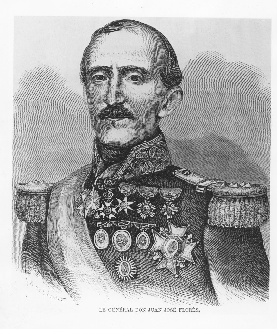 Juan Jose Flores by French School