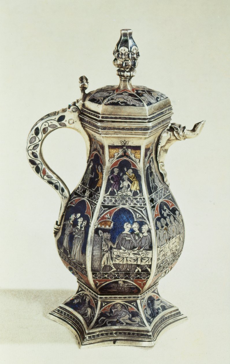 Sürahi, 1333 (emaye panelli altın) by French School