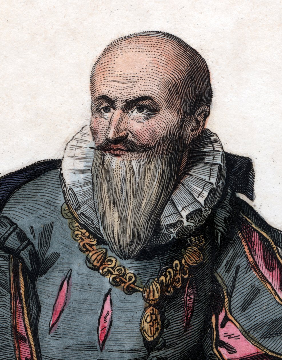 Maximilien de Bethune, Sully Dükü (1559-1641), Fransız askeri ve bakanının portresi. by French School