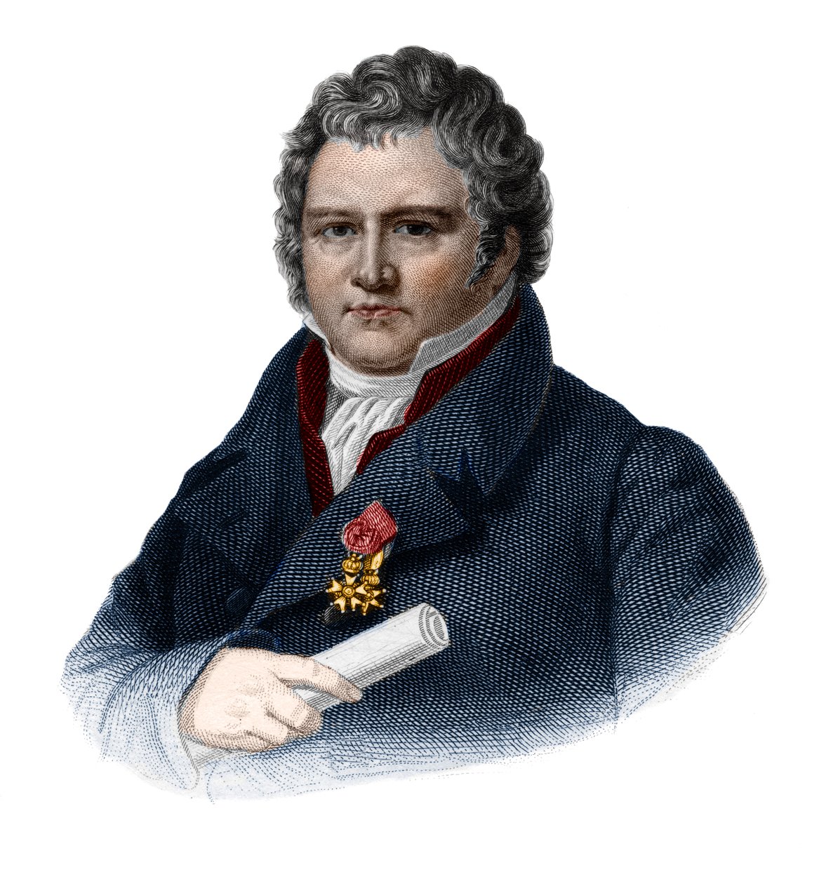Baron Guillaume Louis Ternaux veya Ternaux lAine (1763-1833) Fransız sanayicinin portresi. by French School