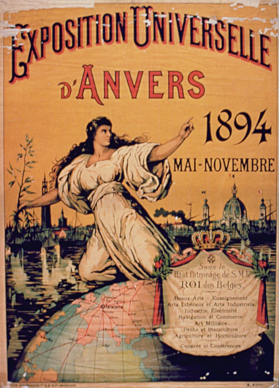 Anvers Evrensel Sergisi Afişi, Mayıs-Kasım 1894 by French School