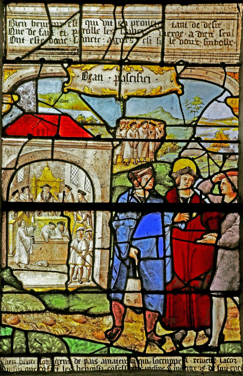 The Beatitudes, Église Sainte-Tanche de Lhuître, Ne mutlu Barışçılar by French School