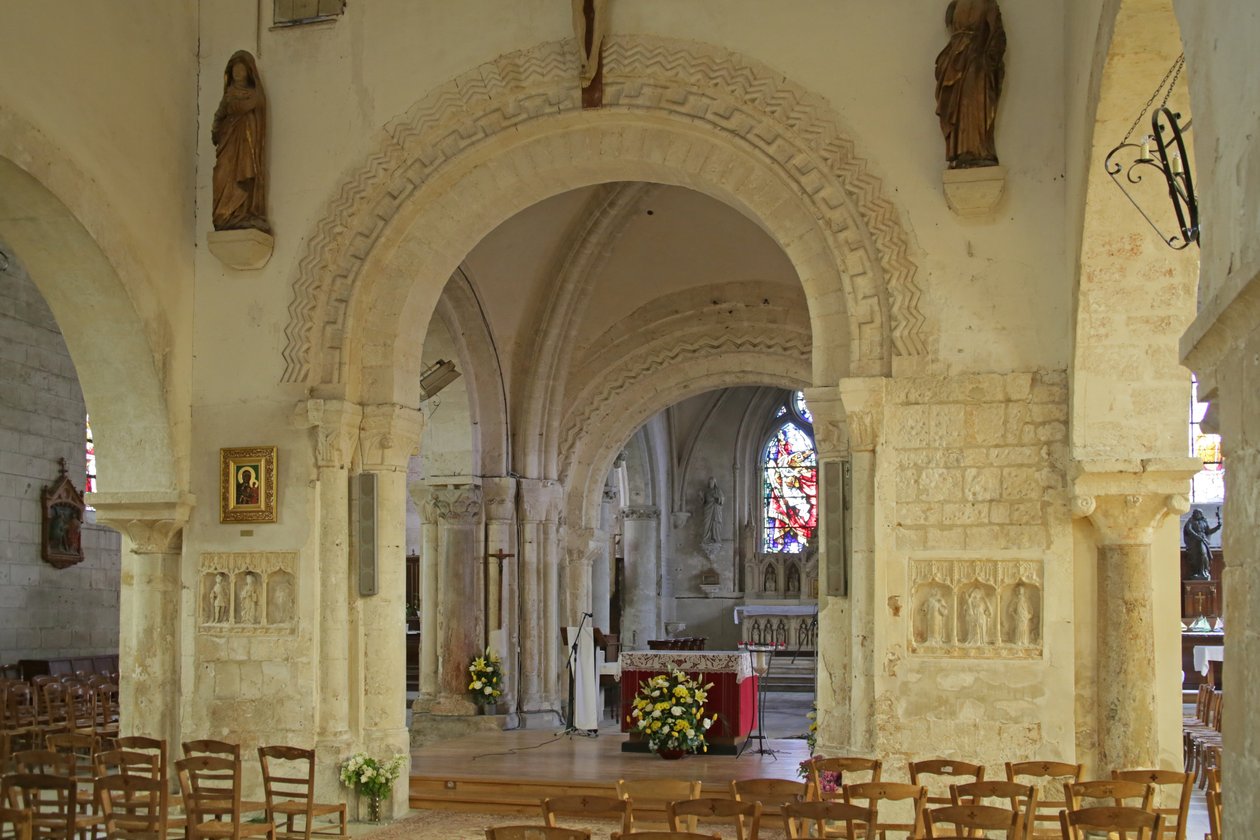 Romanesk Chancel Arches Görüntüle by French School
