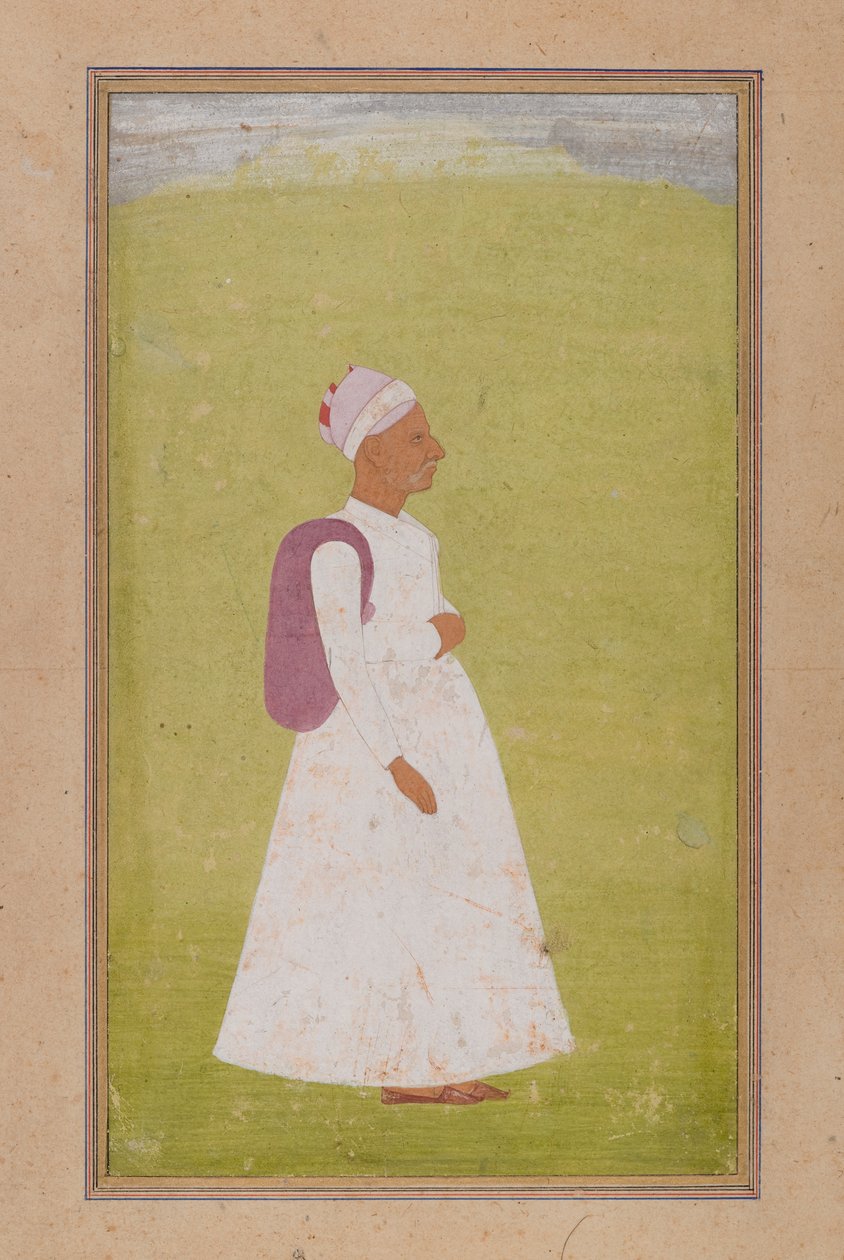 Yaşlı Bir Adam, c.1730 (kağıt üzerinde opak klozet) by Indian School