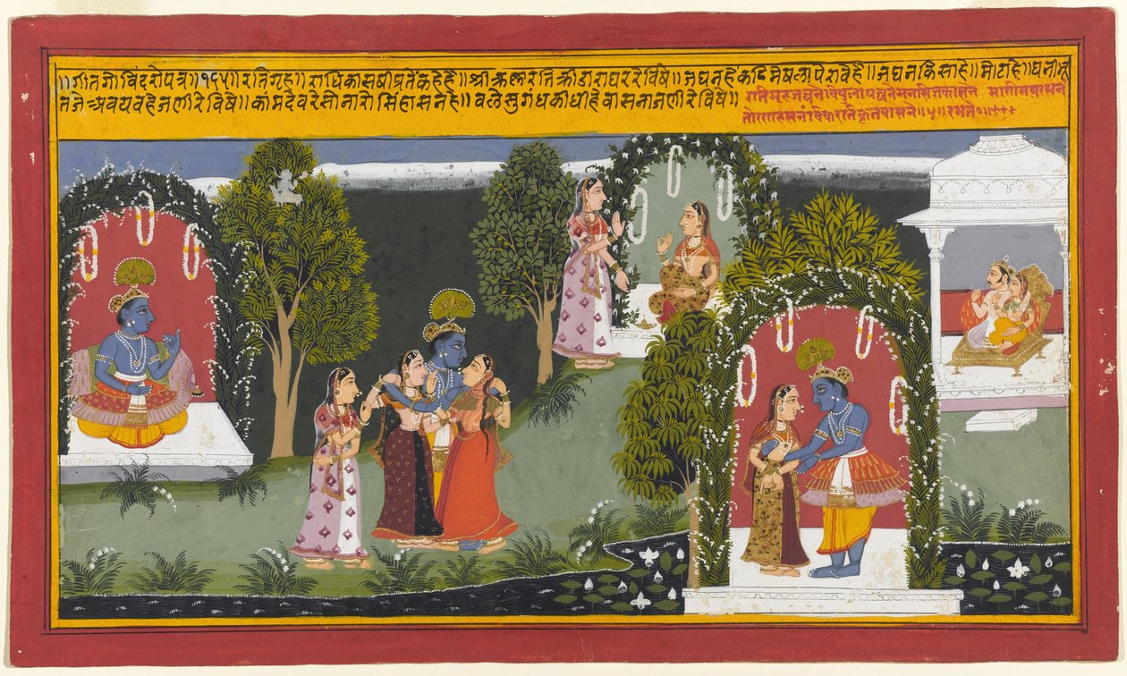 Kama ve Rati Tanık Krishna ve Radha