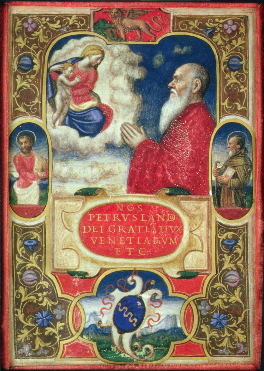 Antonio Marcello, Meryem Ana'ya dua ederken, 1540 dolayları by Italian School