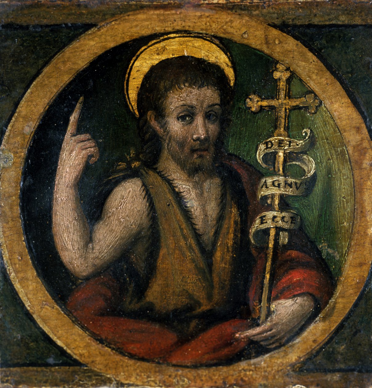 Vaftizci Yahya (kavak ağacı üzerinde tempera) by Italian School
