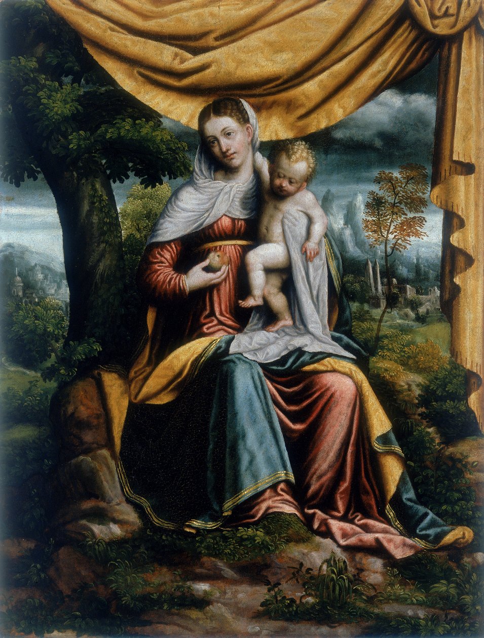 madonna ve çocuk by Italian School