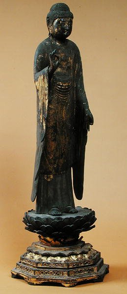 Amida Heykeli, Muromachi Dönemi (yaldızlı ahşap) by Japanese School