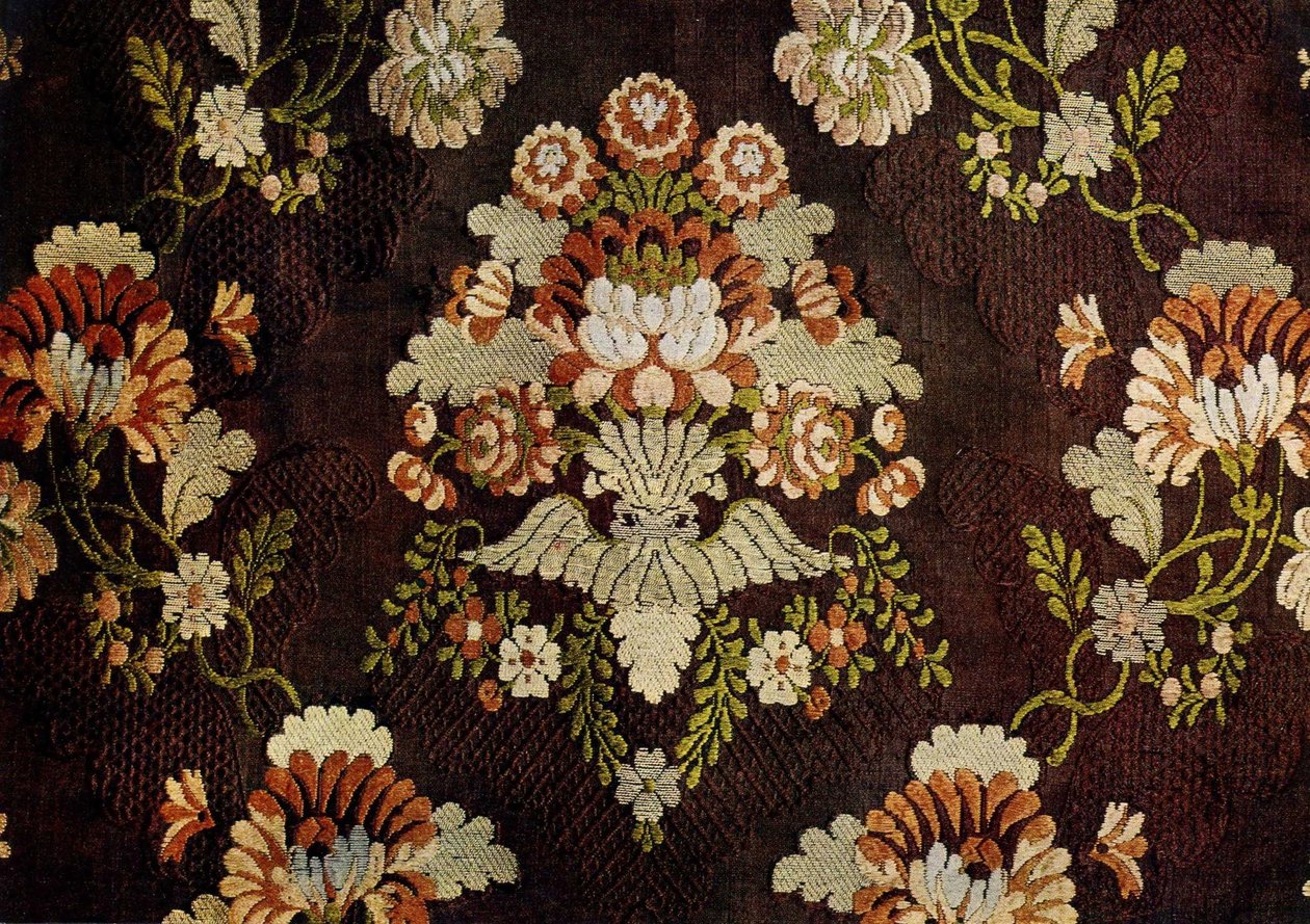 Çiçek Desenli (altın iplikli ipek) by Russian School