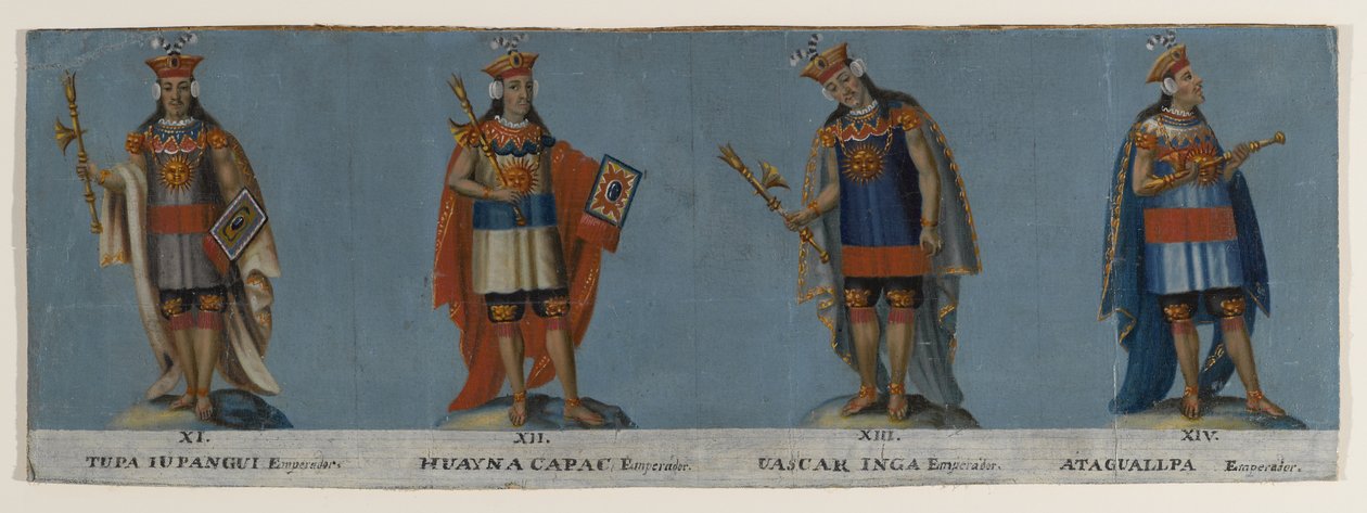 Dört İnka Kralı: Tupac Yupanqui, Huayna Capac, Huascar Inca, Atahualpa, 19. yüzyılın başları by Unknown
