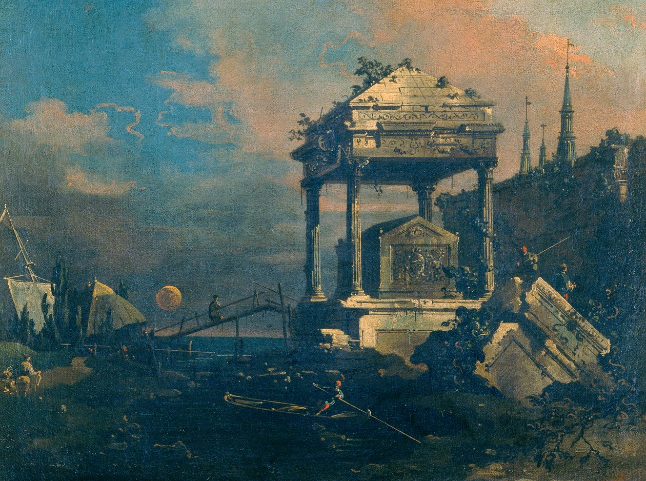 Mezarlı Capriccio by Giovanni Antonio Canal