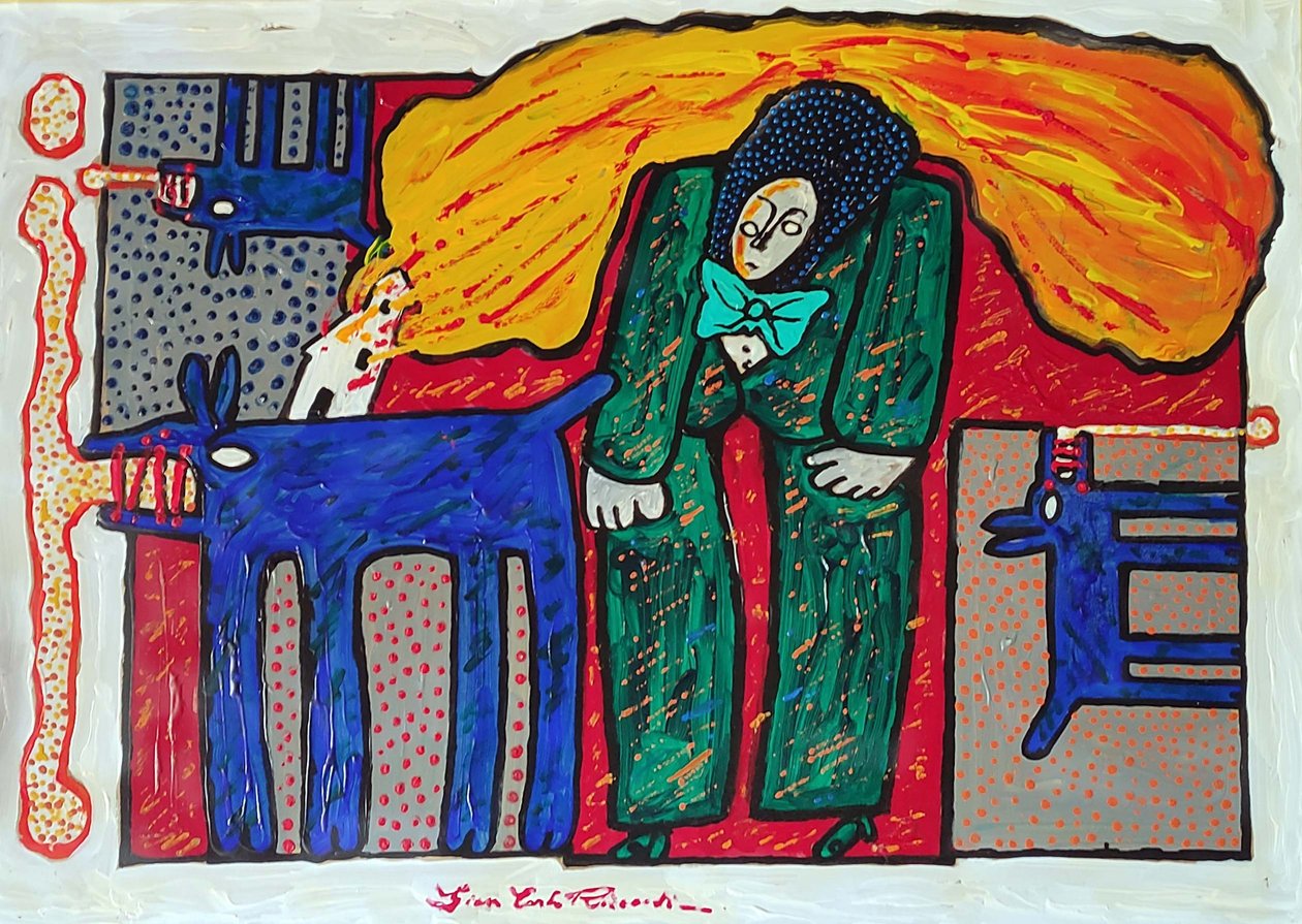 GC Riccardi, İsimsiz, 2007, kağıt üzerine akrilik, 87x62, İtalya. by Gian Carlo Riccardi