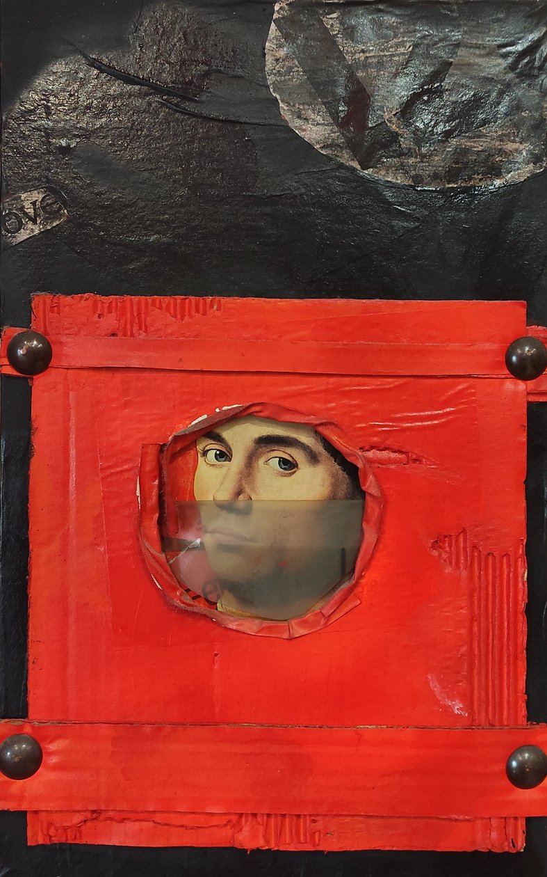 GC Riccardi, Breve corsa, 1986, karma teknik, 60x80, İtalya. by Gian Carlo Riccardi