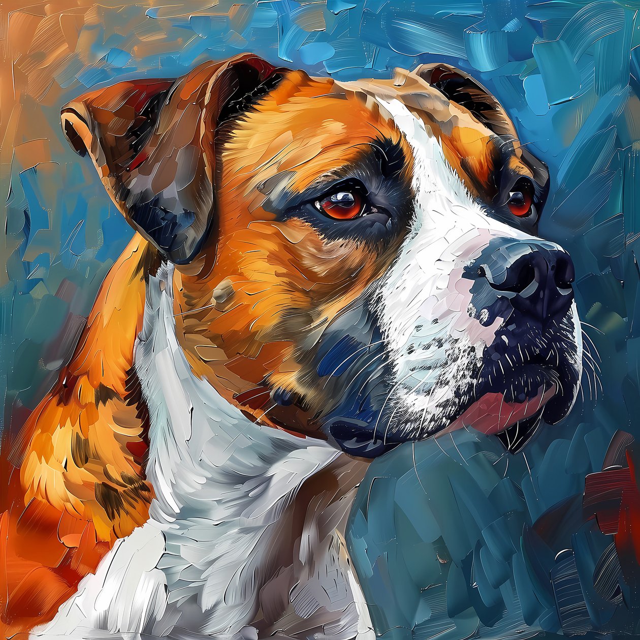 Boksör köpek resmi, Kanvas Posterler, online Duvar Sanatı Baskıları by F. Abderrahim