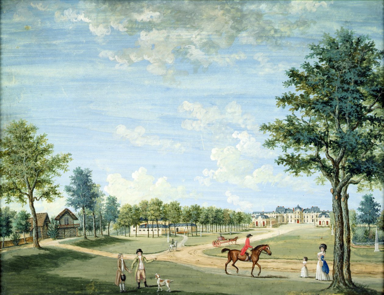 Raincy Şatosu, ahırlar ve Rus köyü, c.1754-93 by 1717 1806 Carmontelle