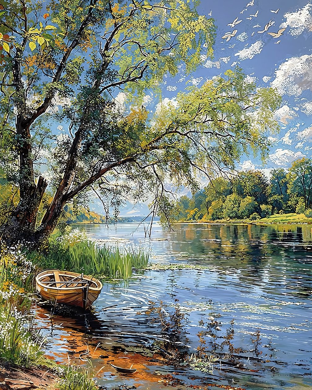 Güneşli Çayırlarla Güzel Manzara, modern duvar dekor fikirleri by F. Abderrahim