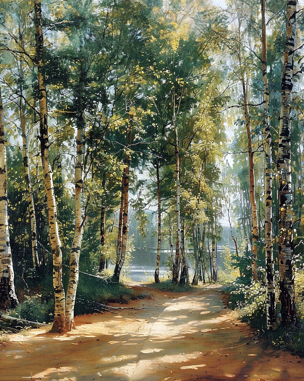 Dolambaçlı yol yeşil orman, oturma odası için duvar dekoru by F. Abderrahim