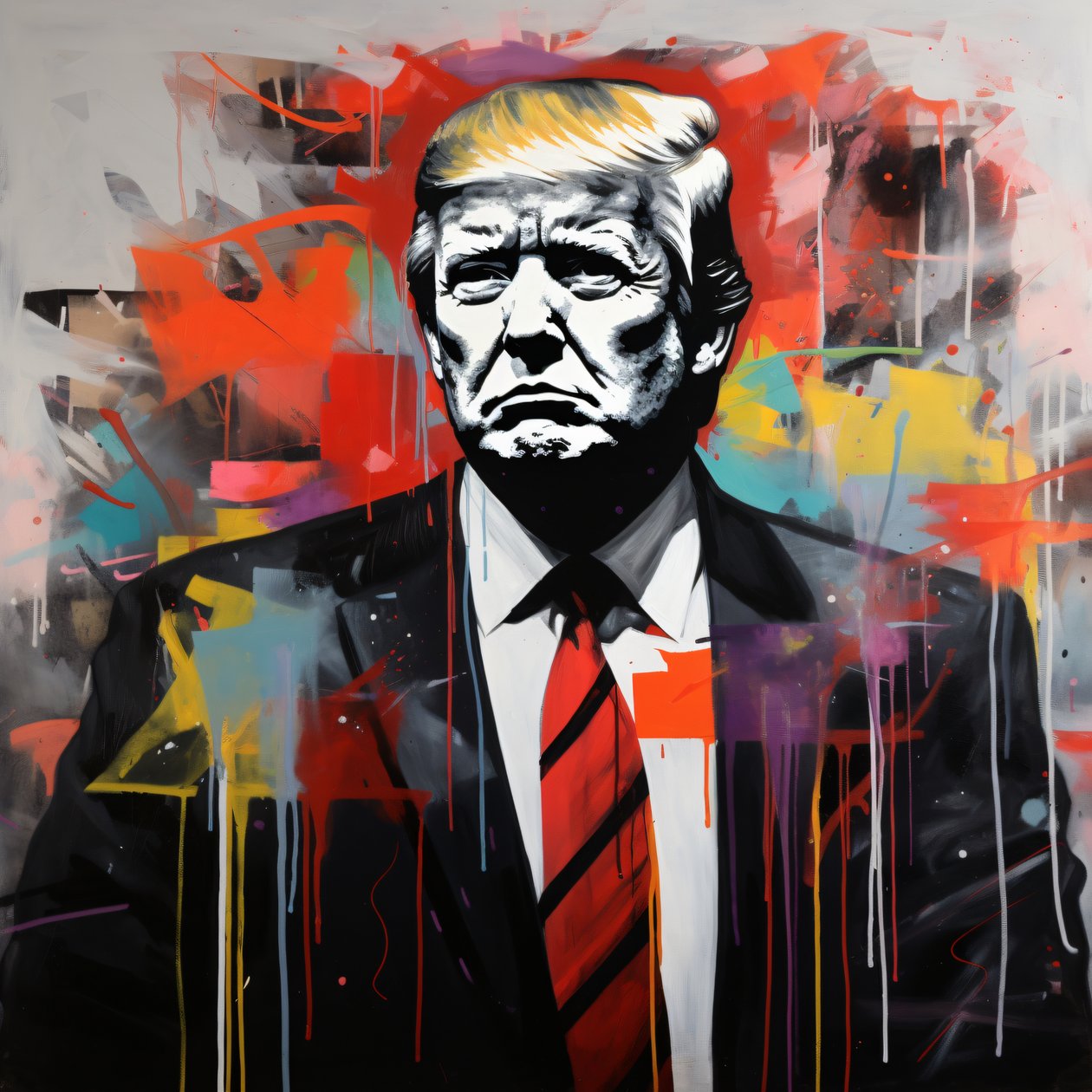 Donald trump grafiti  sokak sanatı çizimi, online, poster baskıları kalite by F. Abderrahim