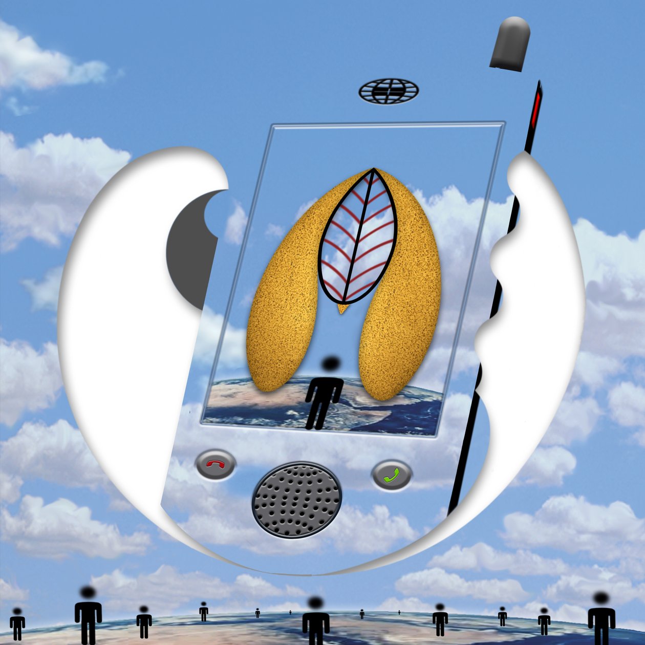 "...seit ein Gespräch wir sind..." (aus der Serie Skyphone) by Alexander Eibach