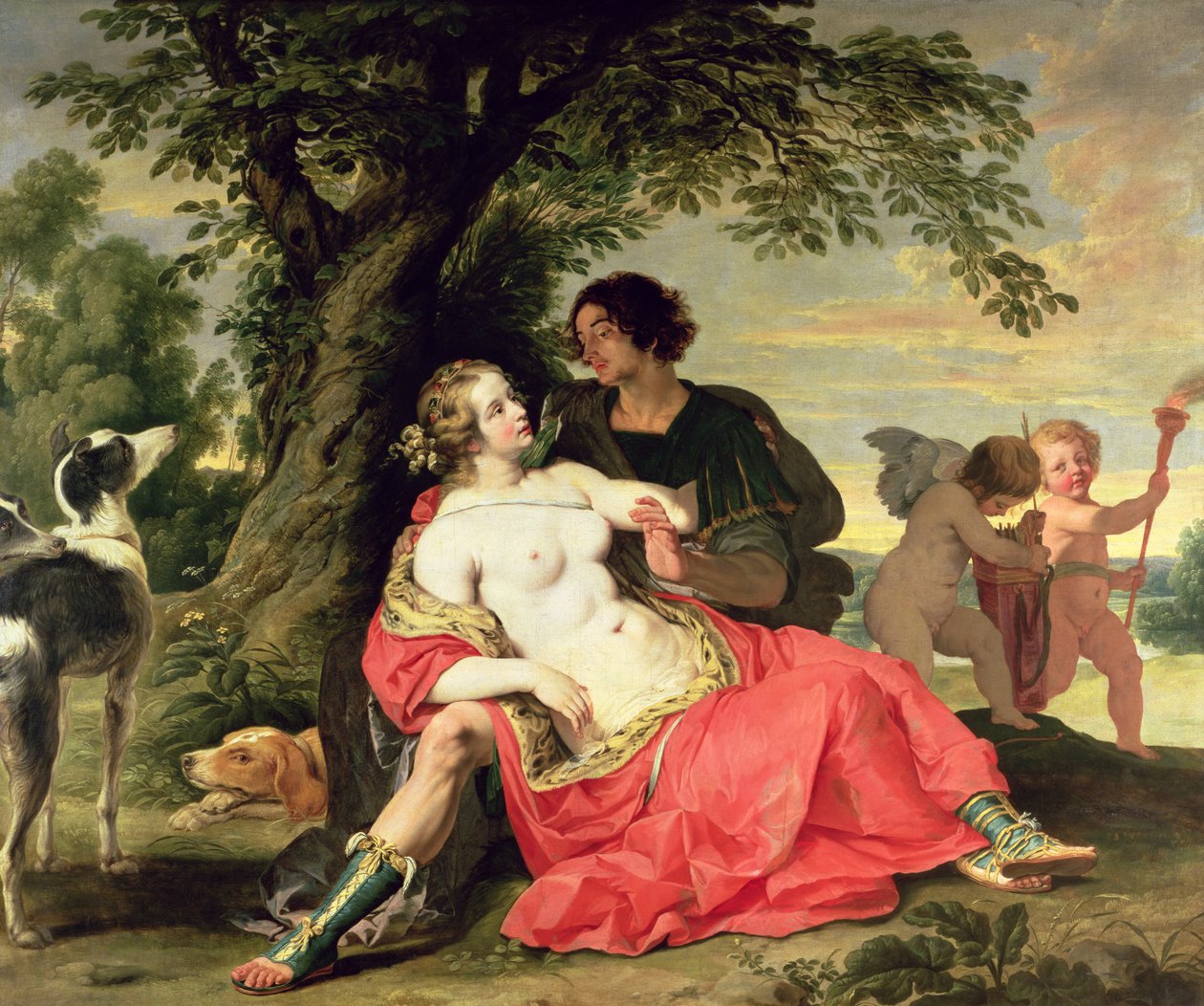 Venüs ve Adonis, c.1620 by A. and Wildens, J. Janssens