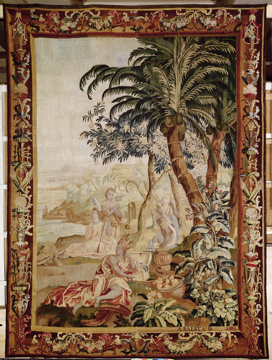Amerika, dünyanın dört bir köşesindeki bir goblenden, Amsterdam (goblen) by A. Baertams