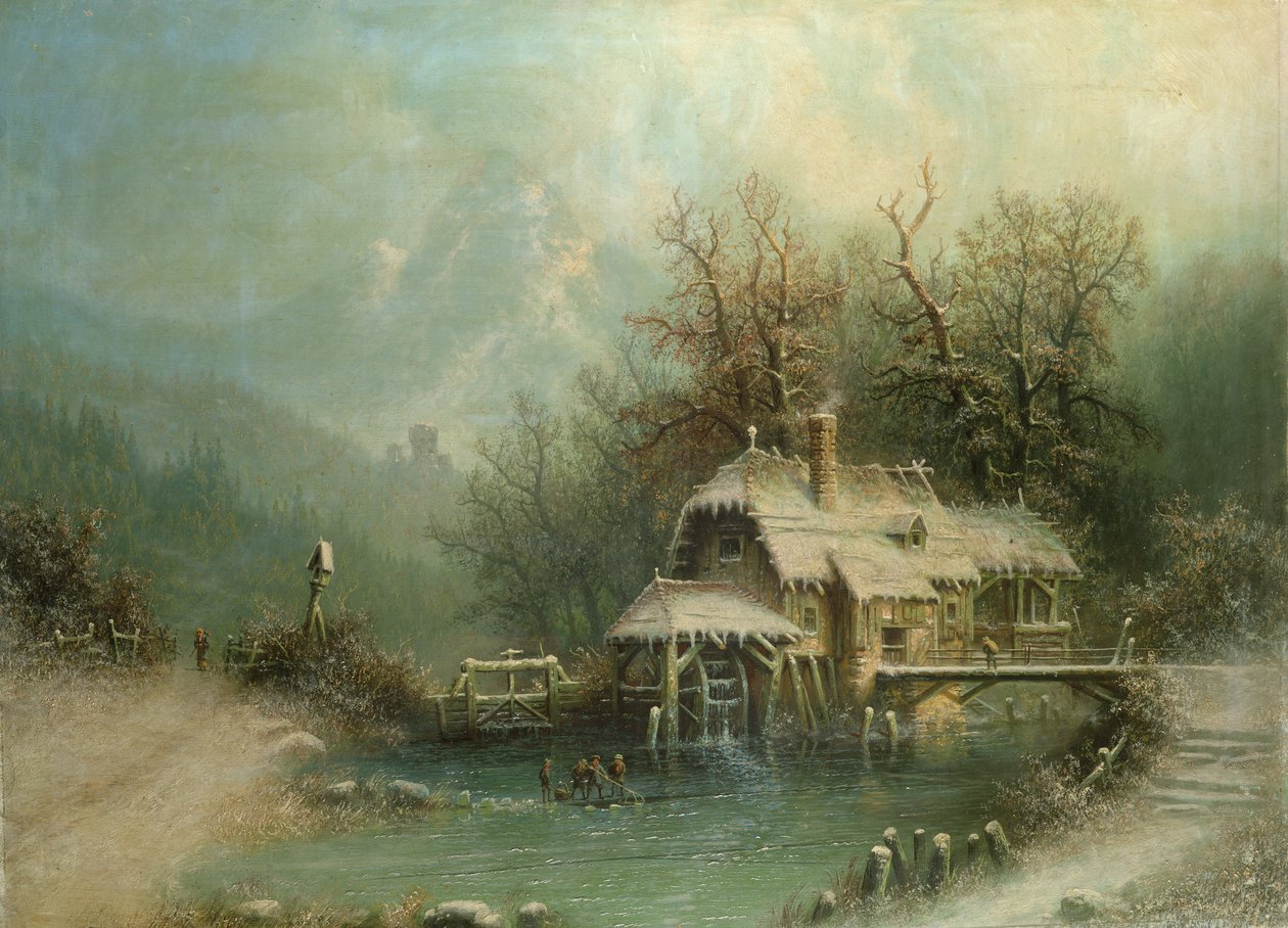 Bir su değirmeni ile rakamlar by A. Bredou