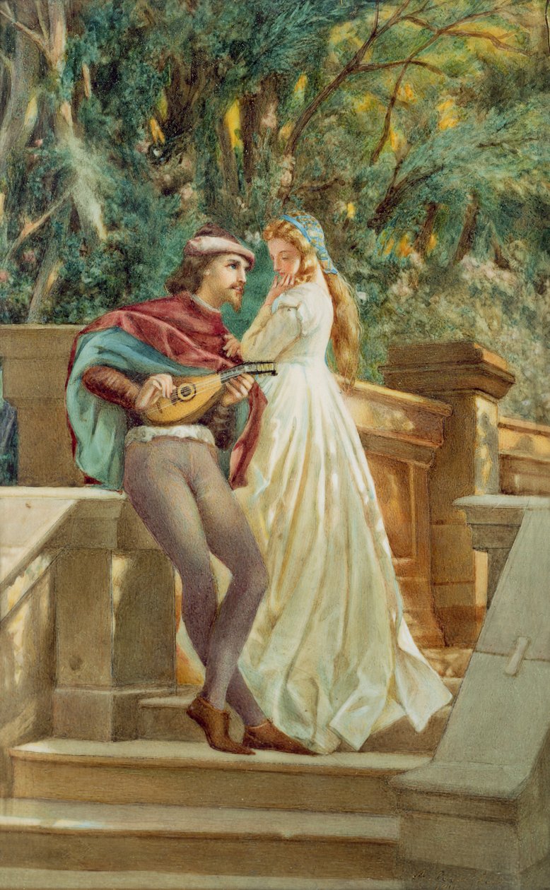 Serenat, 1901 (fildişi üzerinde wc) by A. Corsi Lalli