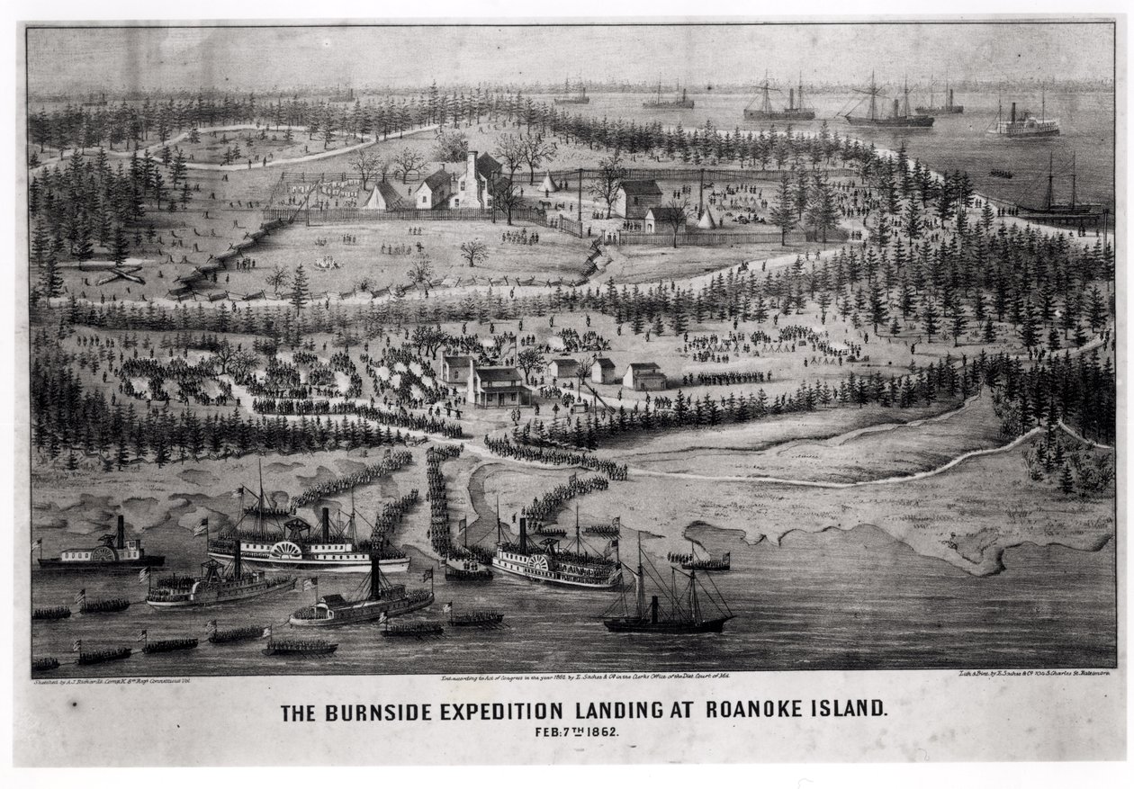 7 Şubat 1862, Roanoke Adası