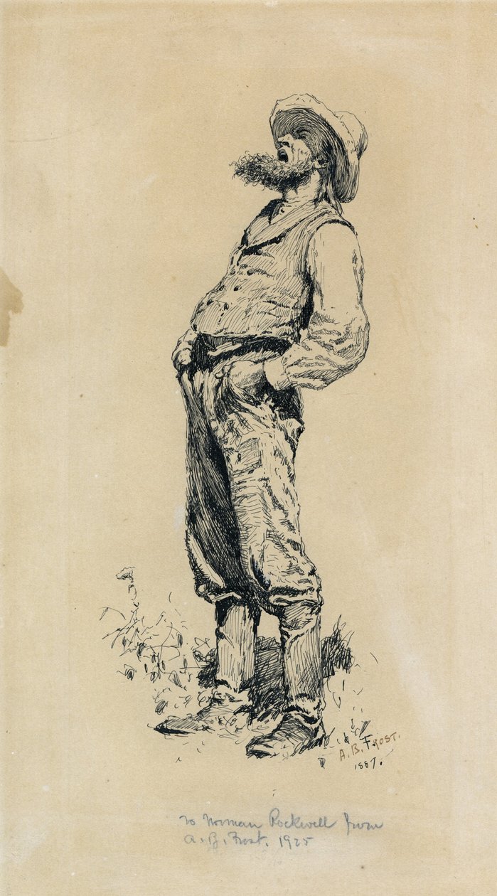 yaşlı çiftçi by A.B. Frost