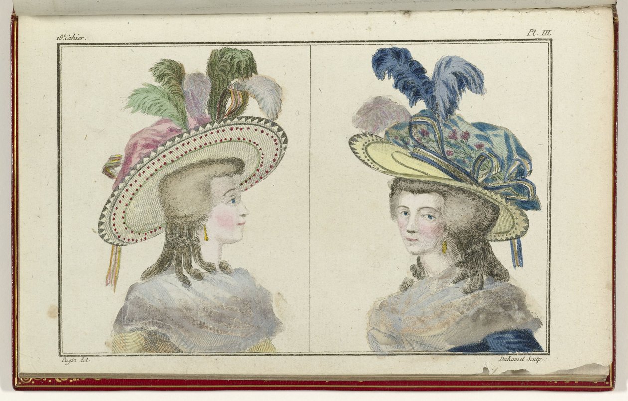 Kabine des Modları veya Yeni Modlar, 1 Ağustos 1786, pl. III by A.B. Duhamel