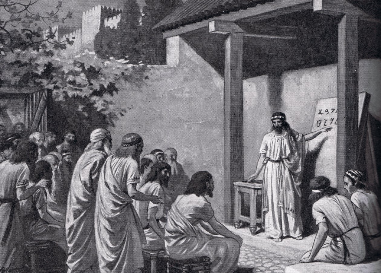 Cadmus, Yunanlılara bir alfabe sanatçısı verir, 