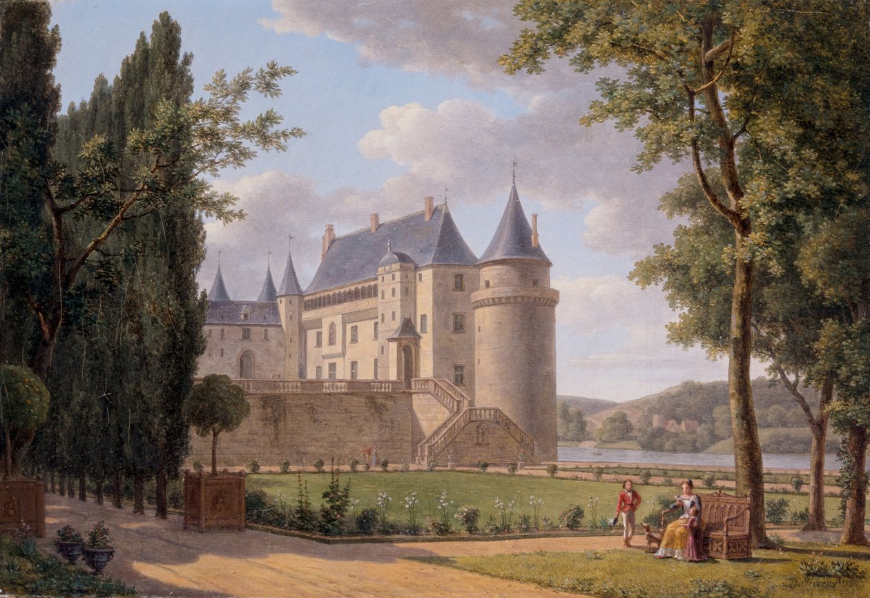 Chateau De La Guerche'nin Görünümü by A.L.R.M. Duperraux