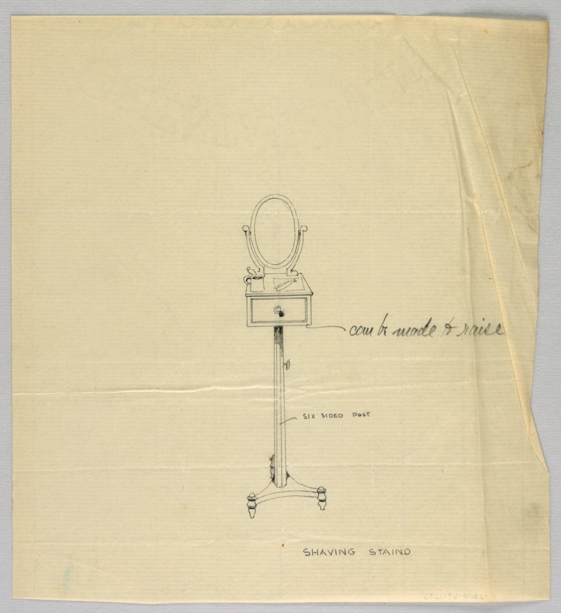 Oval Aynalı Tıraş Standı Tasarımı by A.N. Davenport Co.