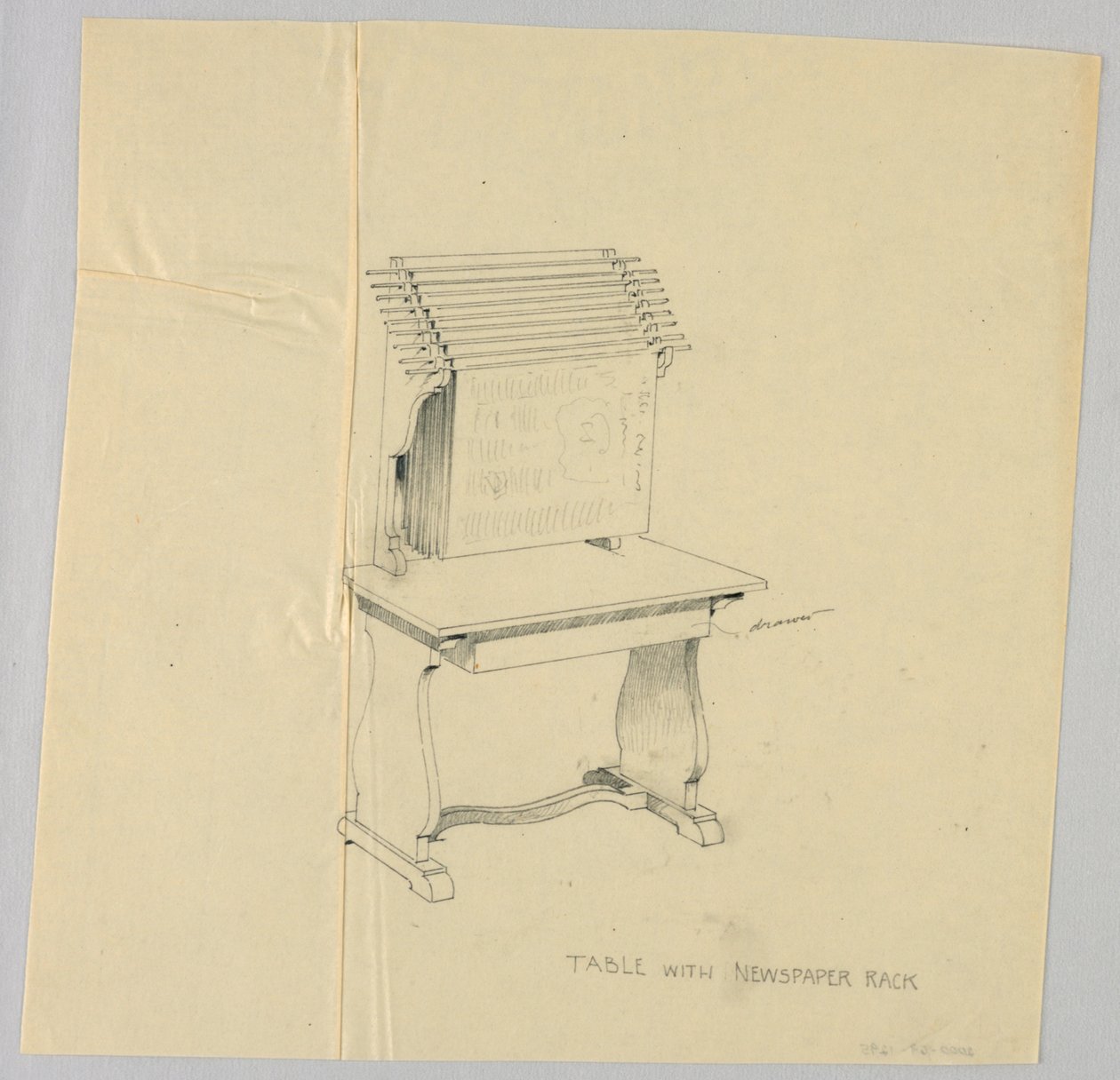 Arkası Gömme Gazetelikli Masa Tasarımı by A.N. Davenport Co.
