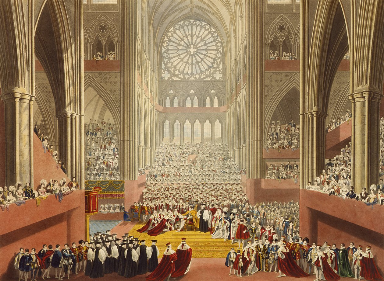 The Seremoni of the Homage, 19 Temmuz 1821, William James Bennett (1787-1844) tarafından oyulmuş Kral IV. George