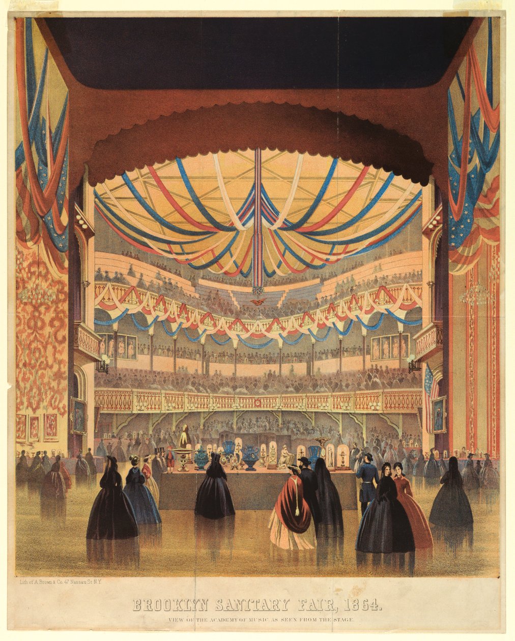 1864 Brooklyn Sağlık Fuarı, Müzik Akademisi by A. Brown and Company