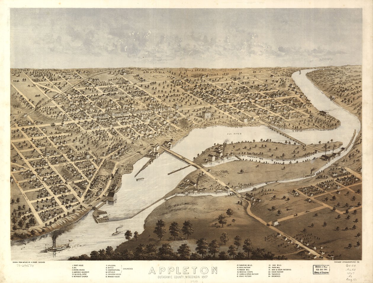  by A.; Chicago Lithographing Co. Ruger