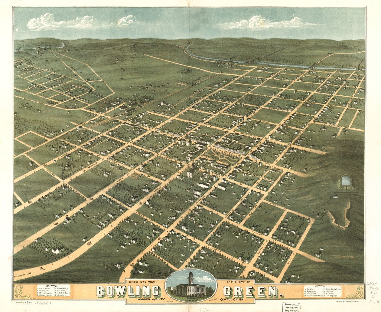  by A.; Chicago Lithographing Co. Ruger