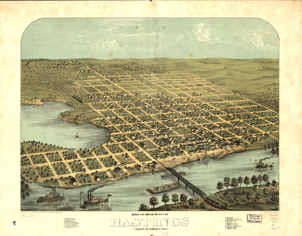  by A.; Chicago Lithographing Co. Ruger