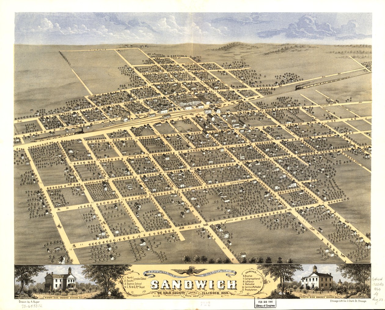  by A.; Chicago Lithographing Co. Ruger