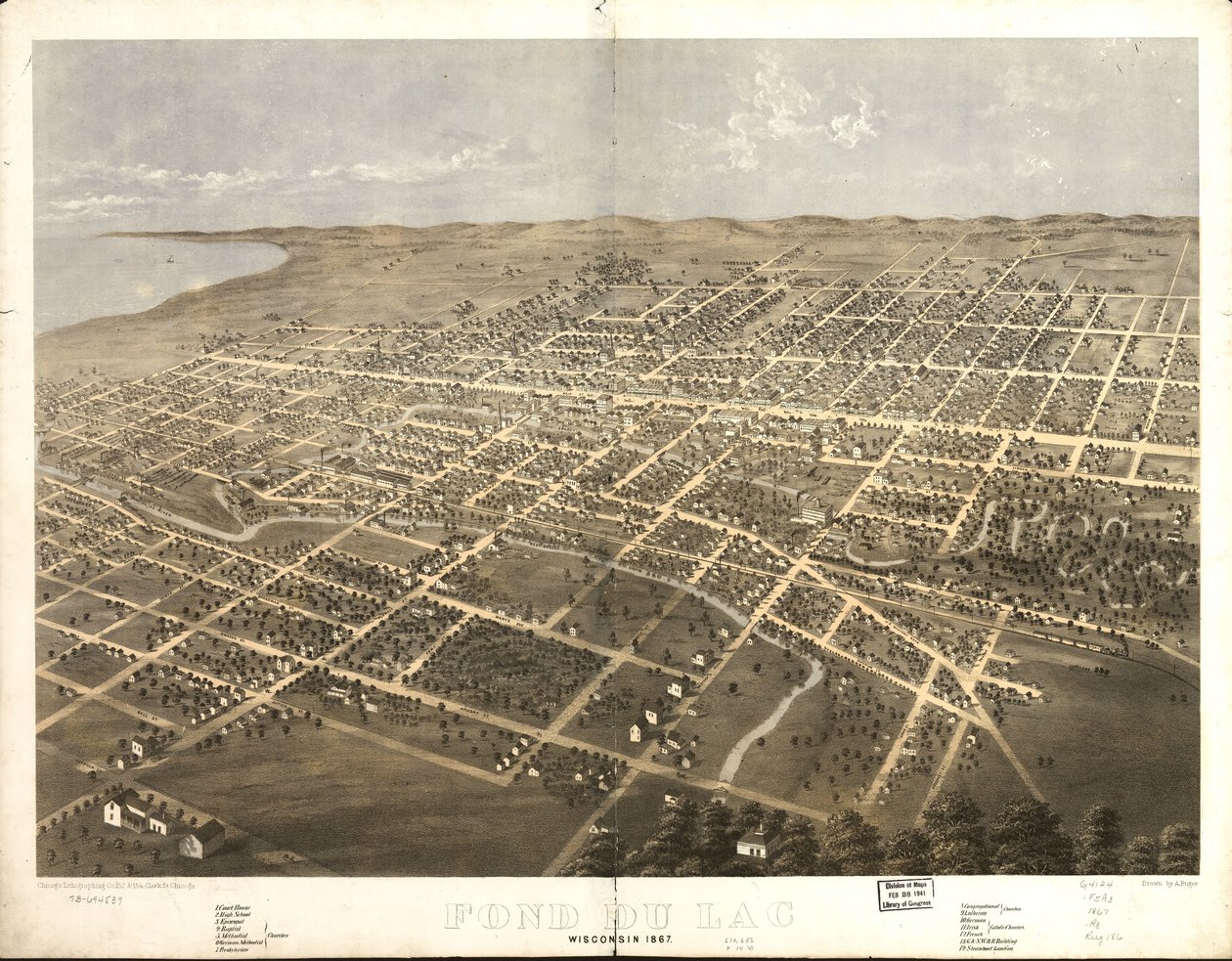  by A.; Chicago Lithographing Co. Ruger