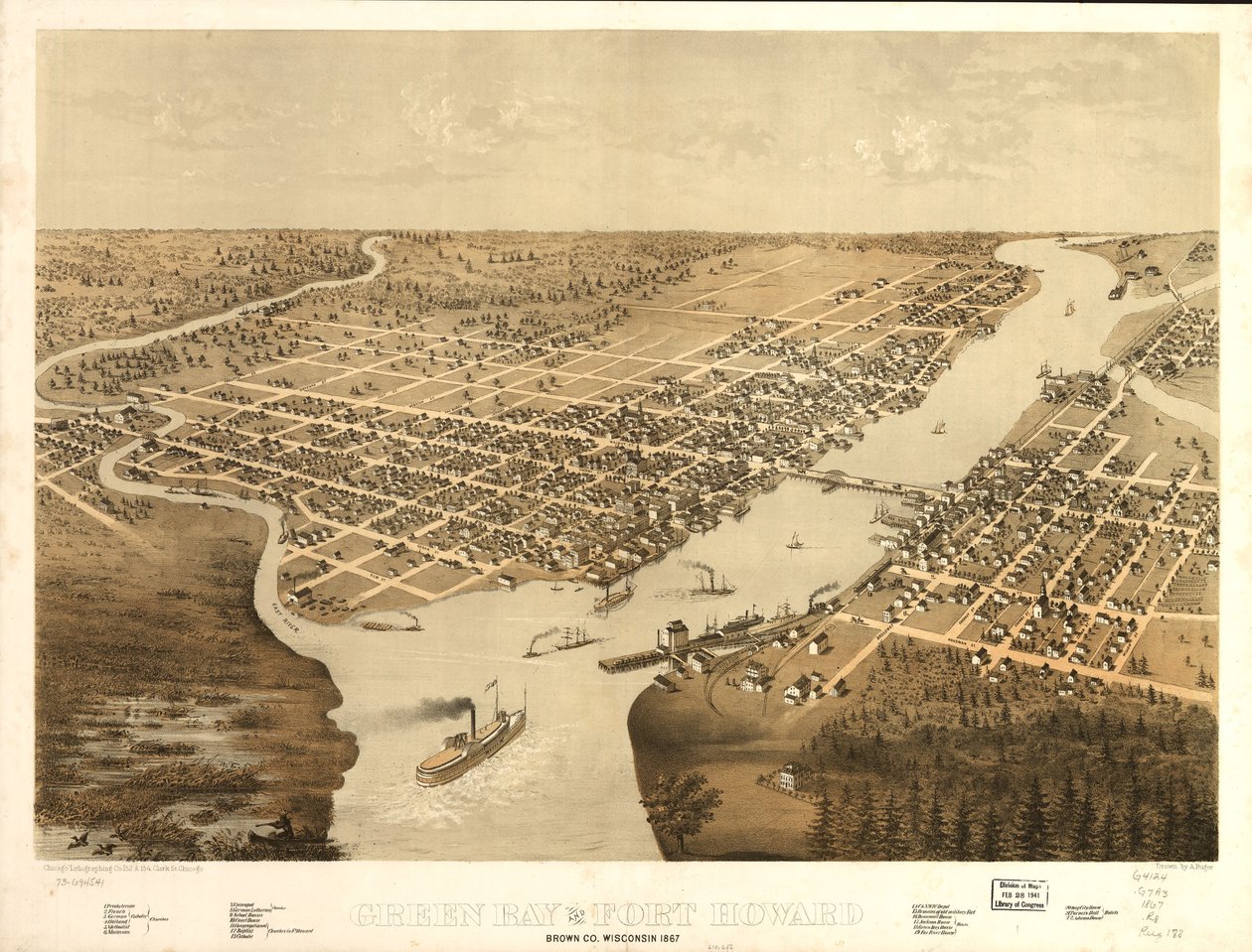  by A.; Chicago Lithographing Co. Ruger