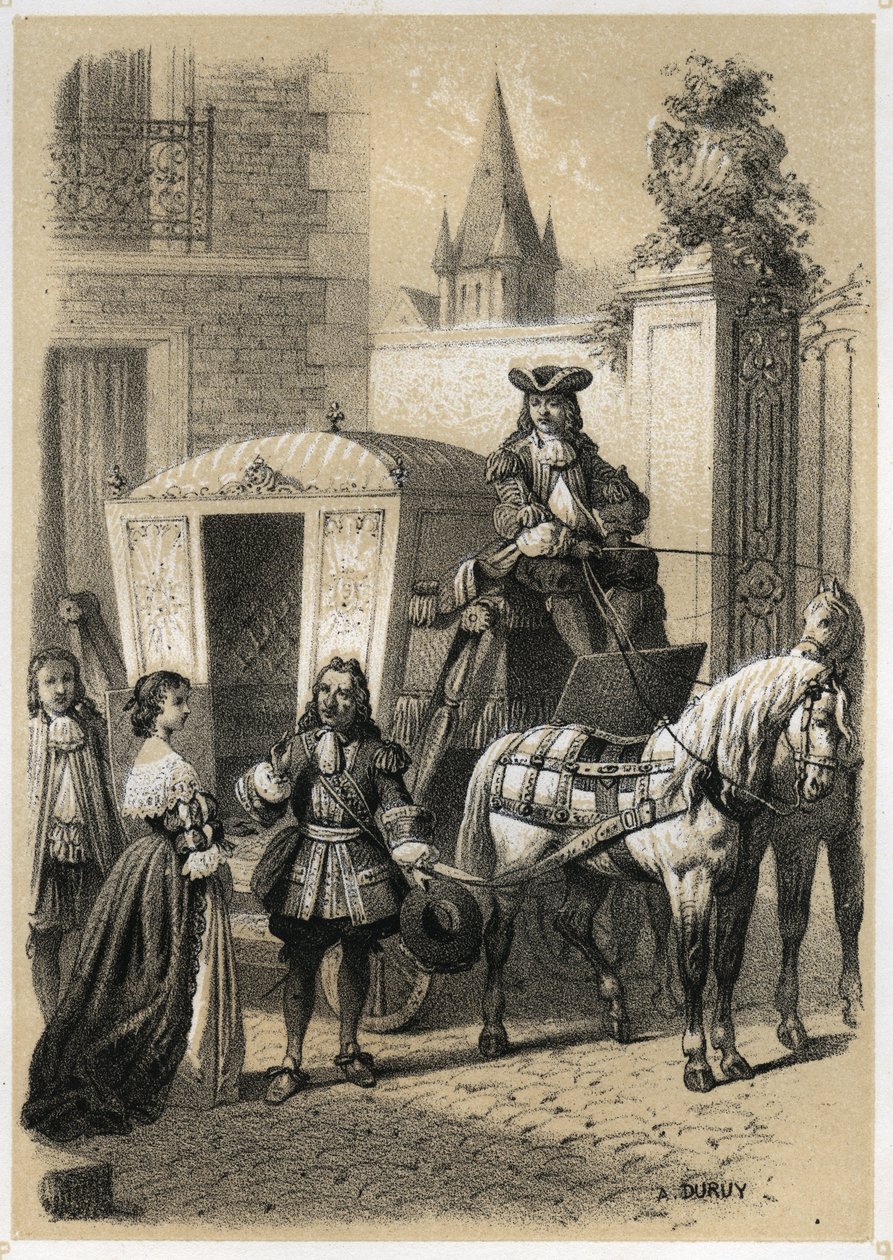 Marie de Rabutin-Chantal (Rabutin Chantal), Marquise de Sevigne dit Madame de Sevigne (1626-1696), Fransız dilbilgisi ve yazar Gilles Menage