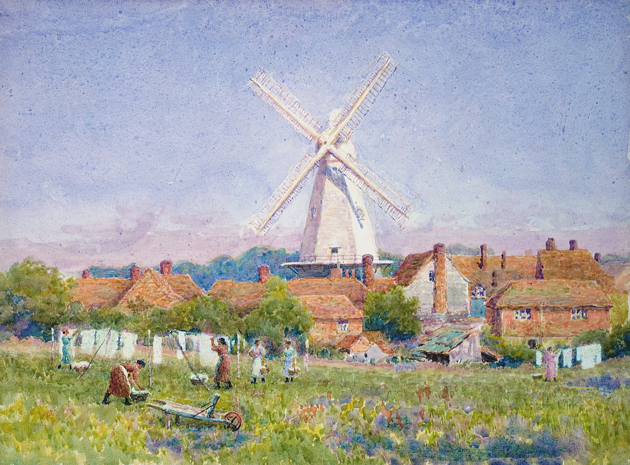 Çamaşırları Asan Kadınlar, Cranbrook Mill, Kent by A. Foord Hughes