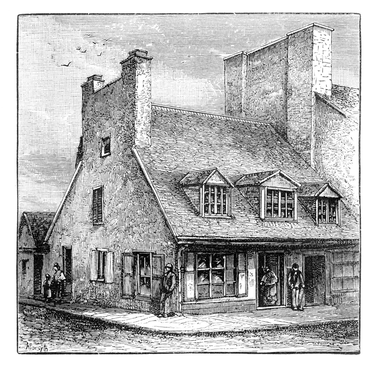 Eski Fransız evi, Quebec, Kanada, 1900 by A. Forsyth