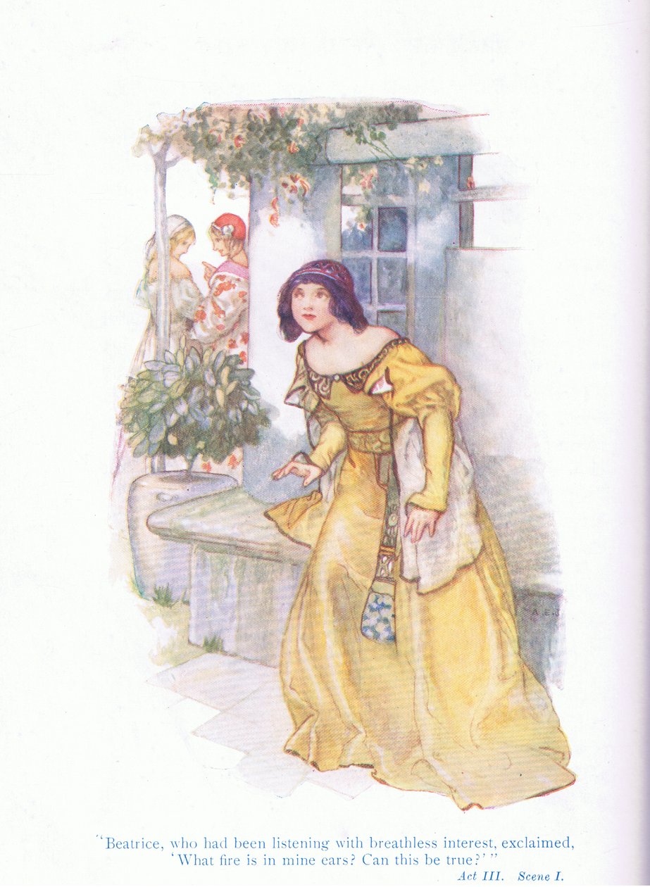 Nefes nefese dinlemiş olan Beatrice, Tales from Shakespeare pub