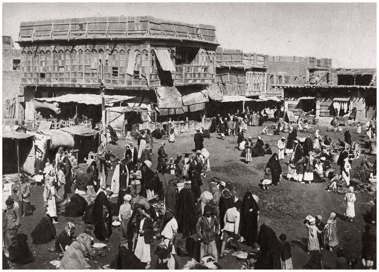 Market al Dijaj pazarı, Basra, Irak, 1925. by A. Kerim